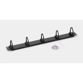 TRITON 19" vyvazovací panel 1U 5x plastová úchytka, černý TRITON 19" vyvazovací panel 1U 5x plastová úchytka, černý
