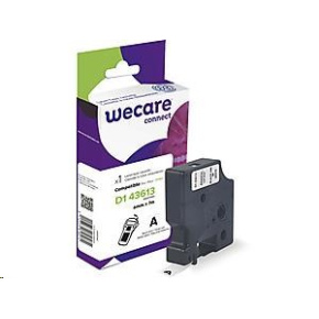 WECARE ARMOR páska pro DYMO S0720780, černá/bílá, 6mm x 7m