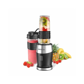 Orava RM-700 smoothie mixér, 500 W, nerezové nože, 23000 RPM, 92 dB, 1 rychlost, 570 ml, stříbrná / černá