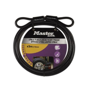 Master Lock Ohebné ocelové lanko  49EURD - 300cm x 1cm