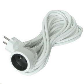 Solight prodlužovací přívod - spojka, 1 zásuvka, 10m, 3 x 1mm2, bílá