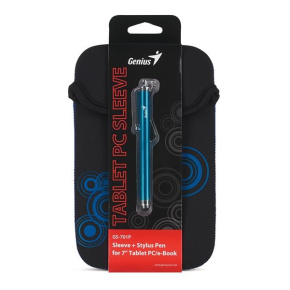 GENIUS GS-701P, bundle pouzdro na 7" Tablet PC černé + dotykové pero modré