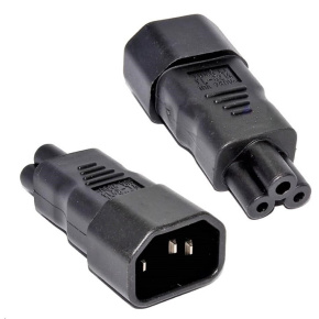 Adaptér IEC C14 na IEC C5 "trojlístek" napětí 230V, 10A Adaptér IEC C14 na IEC C5 "trojlístek" napětí 230V, 10A
