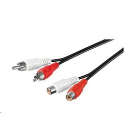 PREMIUMCORD Kabel prodlužovací audio 2x Cinch - 2x Cinch (RCA, M/F) 3m PREMIUMCORD Kabel prodlužovací audio 2x Cinch - 2x Cinch (RCA, M/F) 3m