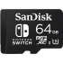 SanDisk MIcroSDXC karta 64GB for Nintendo Switch (R:100/W:90 MB/s, UHS-I, V30, U3, C10, A1) licensed Product