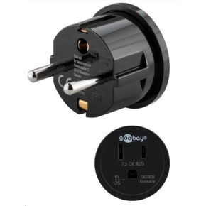 Goobay Cestovní adaptér USA/Japonsko pro spotřebiče a nabíječky s evropskou zástrčkou Goobay Cestovní adaptér USA/Japonsko pro spotřebiče a nabíječky s evropskou zástrčkou
