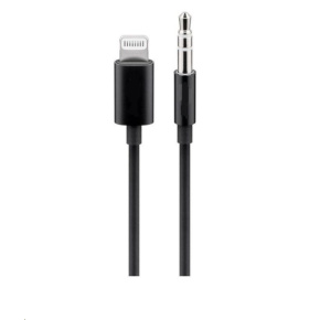 PREMIUMCORD Apple Lightning audio redukční kabel na 3.5 mm stereo jack, 1 m, černý PREMIUMCORD Apple Lightning audio redukční kabel na 3.5 mm stereo jack, 1 m, černý