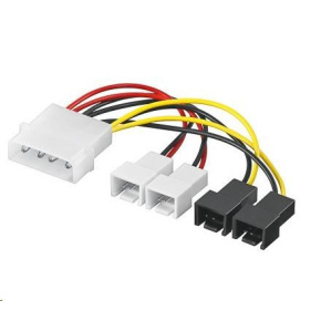 PREMIUMCORD Kabel napájecí FAN 5,25"-2x 12V, 2x 5V TX 3pin PREMIUMCORD Kabel napájecí FAN 5,25"-2x 12V, 2x 5V TX 3pin