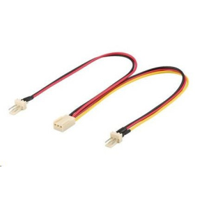 PREMIUMCORD Rozdvojka pro napájení ventilátorů 3pin TX 22cm PREMIUMCORD Rozdvojka pro napájení ventilátorů 3pin TX 22cm