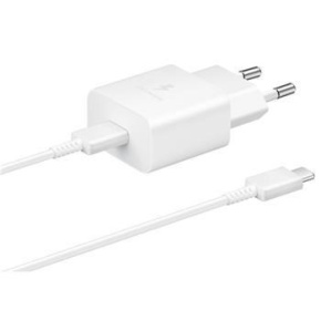 Samsung cestovní nabíječka EP-T1510XWE, PD, 15W, kabel USB-C, bílá Samsung cestovní nabíječka EP-T1510XWE, PD, 15W, kabel USB-C, bílá