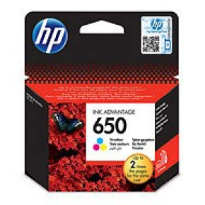 HP 650 Tri-color Ink Cart, 5 ml, CZ102AE (200 pages) HP 650 Tri-color Ink Cart, 5 ml, CZ102AE (200 pages)