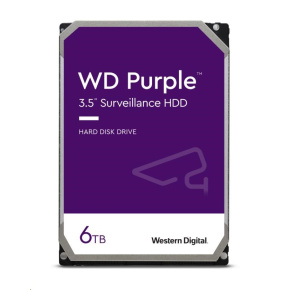 WD PURPLE WD64PURZ 6TB, SATA III 3.5", 256MB, 175MB/s, Low Noise, CMR