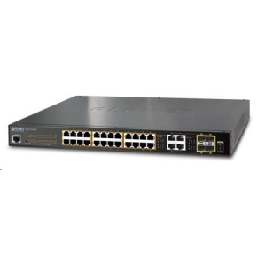 Planet GS-4210-24P4C PoE+ switch 28x 10/100/1000Base-T, 802.3at do 220W, VLAN, SNMP/WEB Planet GS-4210-24P4C PoE+ switch 28x 10/100/1000Base-T, 802.3at do 220W, VLAN, SNMP/WEB