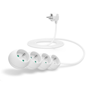 CONNECT IT prodlužovací kabel 230V, 3 zásuvky, 1,5 m, bez vypínače (bílý) CONNECT IT prodlužovací kabel 230V, 3 zásuvky, 1,5 m, bez vypínače (bílý)