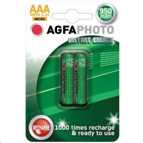 AgfaPhoto přednabitá baterie AAA, 950mAh, 2ks AgfaPhoto přednabitá baterie AAA, 950mAh, 2ks