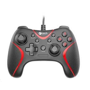 C-TECH gamepad Theon pro PC/PS3, 2 programovatelná makro tlačítka, 2x analog, X-input, vibrační, 1,8m kab C-TECH gamepad Theon pro PC/PS3, 2 programovatelná makro tlačítka, 2x analog, X-input, vibrační, 1,8m kab