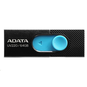 ADATA Flash Disk 32GB UV220, USB 2.0 Dash Drive, černá/modrá ADATA Flash Disk 32GB UV220, USB 2.0 Dash Drive, černá/modrá