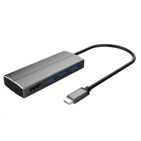 PREMIUMCORD Adaptér USB 3.1 Type-C male na HDMI female + 3x USB 3.0, aluminum PREMIUMCORD Adaptér USB 3.1 Type-C male na HDMI female + 3x USB 3.0, aluminum