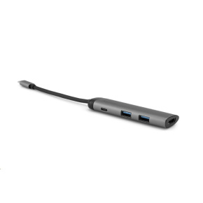 VERBATIM Dokovací stanice USB-C 4v1, 1x HDMI, 1xUSB-C, 2xUSB, šedá