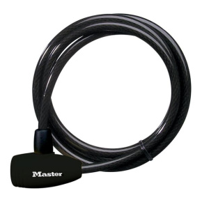 Master Lock Ocelové lanko  s integrovaným zámkem na klíč 8154EURD - 180 cm