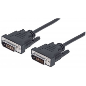 MANHATTAN kabel DVI-D Dual Link Male to DVI-D Dual Link Male, Black, 3 m MANHATTAN kabel DVI-D Dual Link Male to DVI-D Dual Link Male, Black, 3 m