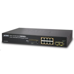 Planet GS-4210-8P2S PoE+ switch 8x 10/100/1000Base-T, 2x SFP, 802.3at do 120W, VLAN, SNMP/WEB Planet GS-4210-8P2S PoE+ switch 8x 10/100/1000Base-T, 2x SFP, 802.3at do 120W, VLAN, SNMP/WEB