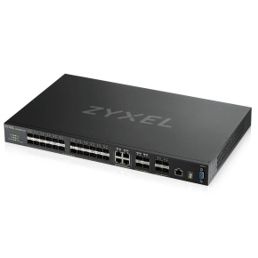 Zyxel XGS4600-32F L3 Managed Switch, 24x SFP, 4x RJ45/SFP, 4x 10G SFP+, stackable, dual PSU Zyxel XGS4600-32F L3 Managed Switch, 24x SFP, 4x RJ45/SFP, 4x 10G SFP+, stackable, dual PSU
