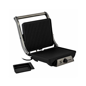 Orava Grillchef 4 elektrický kontaktní gril, 2000 W, regulace teploty, manuální ovládání, tepelně izolovaná rukojeť