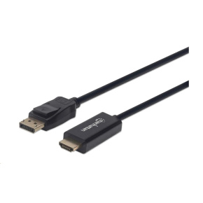 MANHATTAN Kabel DisplayPort na HDMI 1080p, 1m, černý MANHATTAN Kabel DisplayPort na HDMI 1080p, 1m, černý