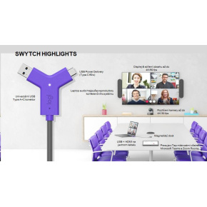 Logitech SWYTCH pro RALLY, MeetUp, GROUP i jiné USB konferenční kamery Logitech SWYTCH pro RALLY, MeetUp, GROUP i jiné USB konferenční kamery