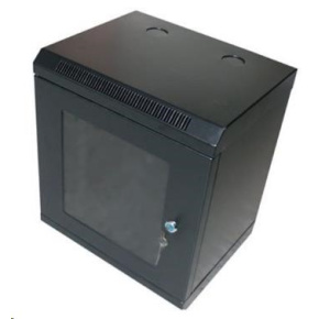 XtendLan 10" nástěnný rozvaděč 9U 350x280, nosnost 50 kg, dveře z plexiskla, svařovaný, černý XtendLan 10" nástěnný rozvaděč 9U 350x280, nosnost 50 kg, dveře z plexiskla, svařovaný, černý