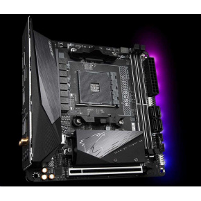 GIGABYTE MB Sc AM4 B550 I AORUS PRO AX, AMD B550, 2xDDR4, 1xDP, 2xHDMI, WI-FI, mITX