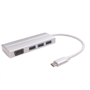 PREMIUMCORD Adaptér USB 3.1 Type-C male na VGA female + 3x USB 3.0, aluminum PREMIUMCORD Adaptér USB 3.1 Type-C male na VGA female + 3x USB 3.0, aluminum