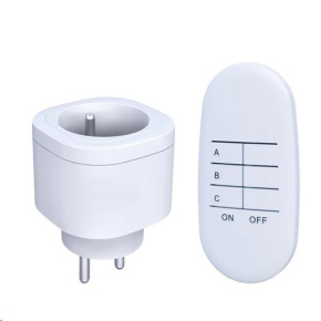 Solight dálkově ovládané zásuvky set 2 + 1, 2 zásuvky, 1 ovladač, learning code