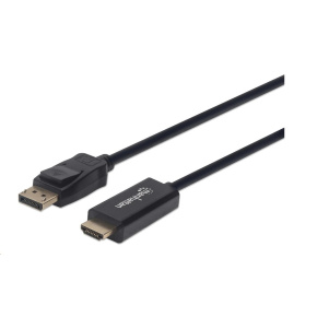 MANHATTAN Kabel DisplayPort na HDMI, 1.8m, černý MANHATTAN Kabel DisplayPort na HDMI, 1.8m, černý