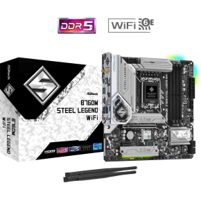 ASRock MB Sc LGA1700 B760M STEEL LEGEND WIFI, Intel B760, 4xDDR5, 1xDP, 1xHDMI, WI-FI, mATX ASRock MB Sc LGA1700 B760M STEEL LEGEND WIFI, Intel B760, 4xDDR5, 1xDP, 1xHDMI, WI-FI, mATX