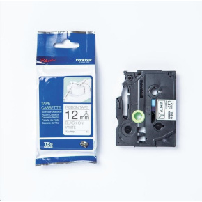 BROTHER TZE-R231 - kazeta TZ šířky 12mm, TEXTILNÍ páska 4m- pro tvorbu dárků - NELEPÍCÍ - BÍLÁ PÁSKA, ČERNÝ POTISK BROTHER TZE-R231 - kazeta TZ šířky 12mm, TEXTILNÍ páska 4m- pro tvorbu dárků - NELEPÍCÍ - BÍLÁ PÁSKA, ČERNÝ POTISK