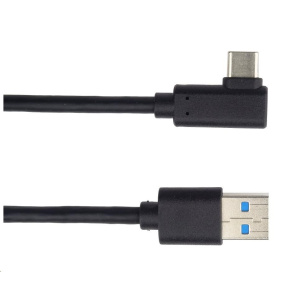 PREMIUMCORD Kabel USB typ C/M zahnutý konektor 90° - USB 3.0 A/M, 3m PREMIUMCORD Kabel USB typ C/M zahnutý konektor 90° - USB 3.0 A/M, 3m