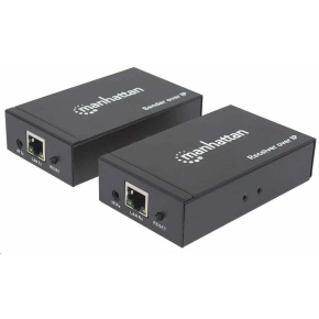 Manhattan HDMI rozdělovač, Extends 1080p Signal up to 120m with a Network Switch and Single Ethernet Cable, černá Manhattan HDMI rozdělovač, Extends 1080p Signal up to 120m with a Network Switch and Single Ethernet Cable, černá