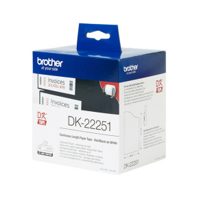 BROTHER DK-22251 (papírová role červeno-černá na bílém podkladu) 62mm x 15,24m BROTHER DK-22251 (papírová role červeno-černá na bílém podkladu) 62mm x 15,24m