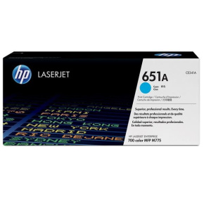 HP 651A Cyan LJ Toner Cart, CE341A (16,000 pages) HP 651A Cyan LJ Toner Cart, CE341A (16,000 pages)