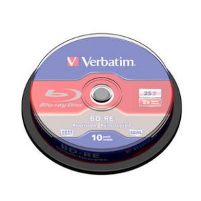 VERBATIM BD-RE SL(10-pack)Blu-Ray/spindle/2x/25GB VERBATIM BD-RE SL(10-pack)Blu-Ray/spindle/2x/25GB