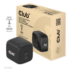 Club3D cestovní nabíječka PPS 45W GAN technologie, Dual port USB Type-C, Power Delivery(PD) 3.0 Support Club3D cestovní nabíječka PPS 45W GAN technologie, Dual port USB Type-C, Power Delivery(PD) 3.0 Support