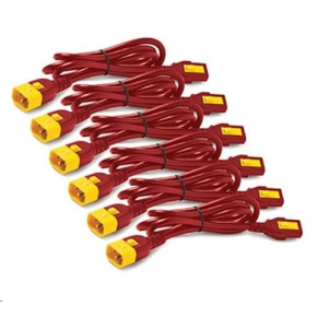 APC Power Cord Kit (6 ks), Locking, C13 to C14, 1.2m, Red APC Power Cord Kit (6 ks), Locking, C13 to C14, 1.2m, Red