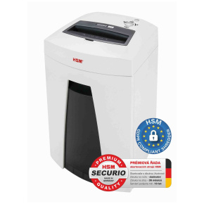 HSM skartovač Securio C18 (řez: Kombinovaný 3,9x30mm | vstup: 230mm | DIN: P-4 (3) | papír, sponky, plast. karty ) HSM skartovač Securio C18 (řez: Kombinovaný 3,9x30mm | vstup: 230mm | DIN: P-4 (3) | papír, sponky, plast. karty )