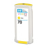 HP 70 Yellow DJ Ink Cart, 130 ml, C9454A