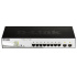 D-Link DGS-1210-10P 10-port Gigabit Smart+ PoE Switch, 8x GbE PoE+, 2x SFP, PoE 65W, fanless
