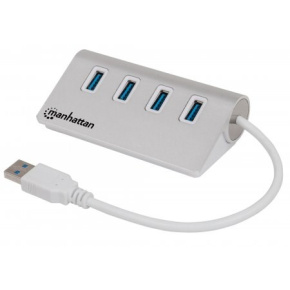 MANHATTAN USB 3.0 Hub, 4 Ports, Bus Power, Aluminum Housing MANHATTAN USB 3.0 Hub, 4 Ports, Bus Power, Aluminum Housing
