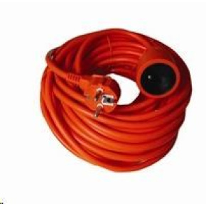 Solight prodlužovací přívod - spojka, 1 zásuvka, 25m, 3 x 1,5mm2, oranžová
