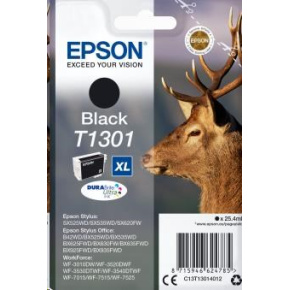 EPSON ink čer Singlepack "Jelen" Black T1301 DURABrite Ultra Ink (25,4 ml) EPSON ink čer Singlepack "Jelen" Black T1301 DURABrite Ultra Ink (25,4 ml)
